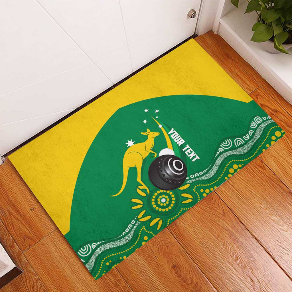 Custom Bowls Australia Rubber Doormat Aussie Kangaroo Aboriginal Art - Aussie Hoodie