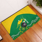 Custom Bowls Australia Rubber Doormat Aussie Kangaroo Aboriginal Art - Aussie Hoodie