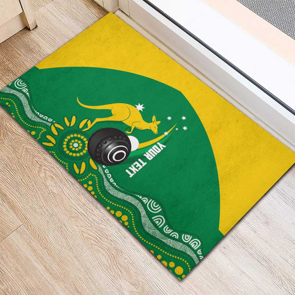 Custom Bowls Australia Rubber Doormat Aussie Kangaroo Aboriginal Art - Aussie Hoodie