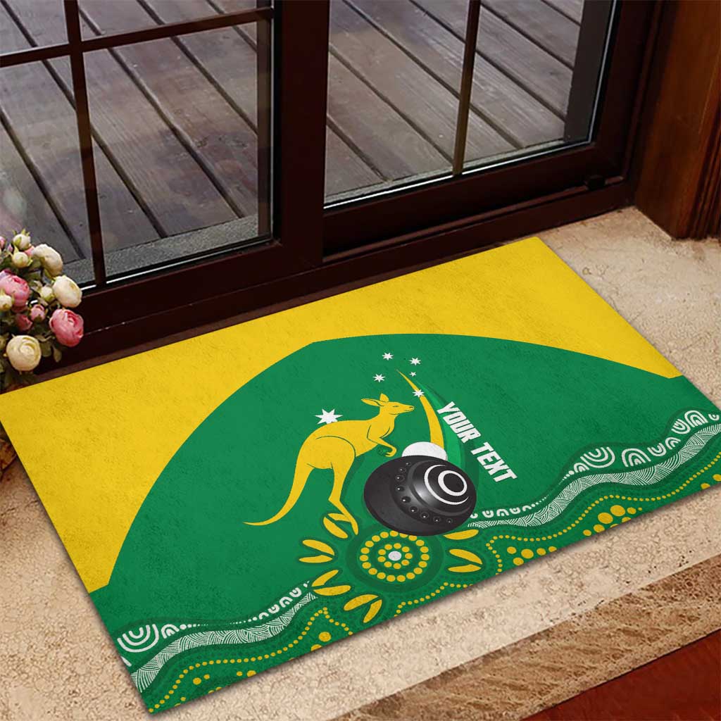 Custom Bowls Australia Rubber Doormat Aussie Kangaroo Aboriginal Art - Aussie Hoodie