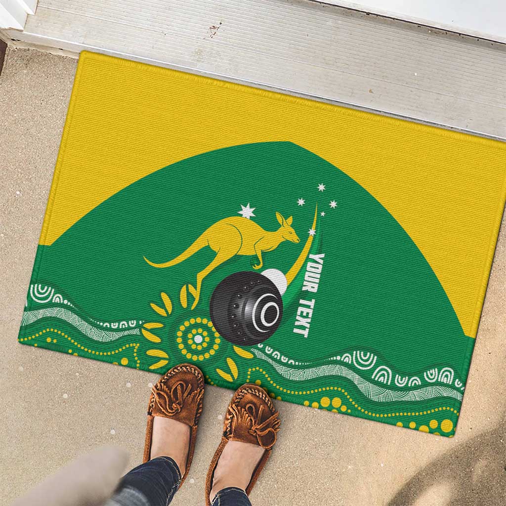 Custom Bowls Australia Rubber Doormat Aussie Kangaroo Aboriginal Art - Aussie Hoodie