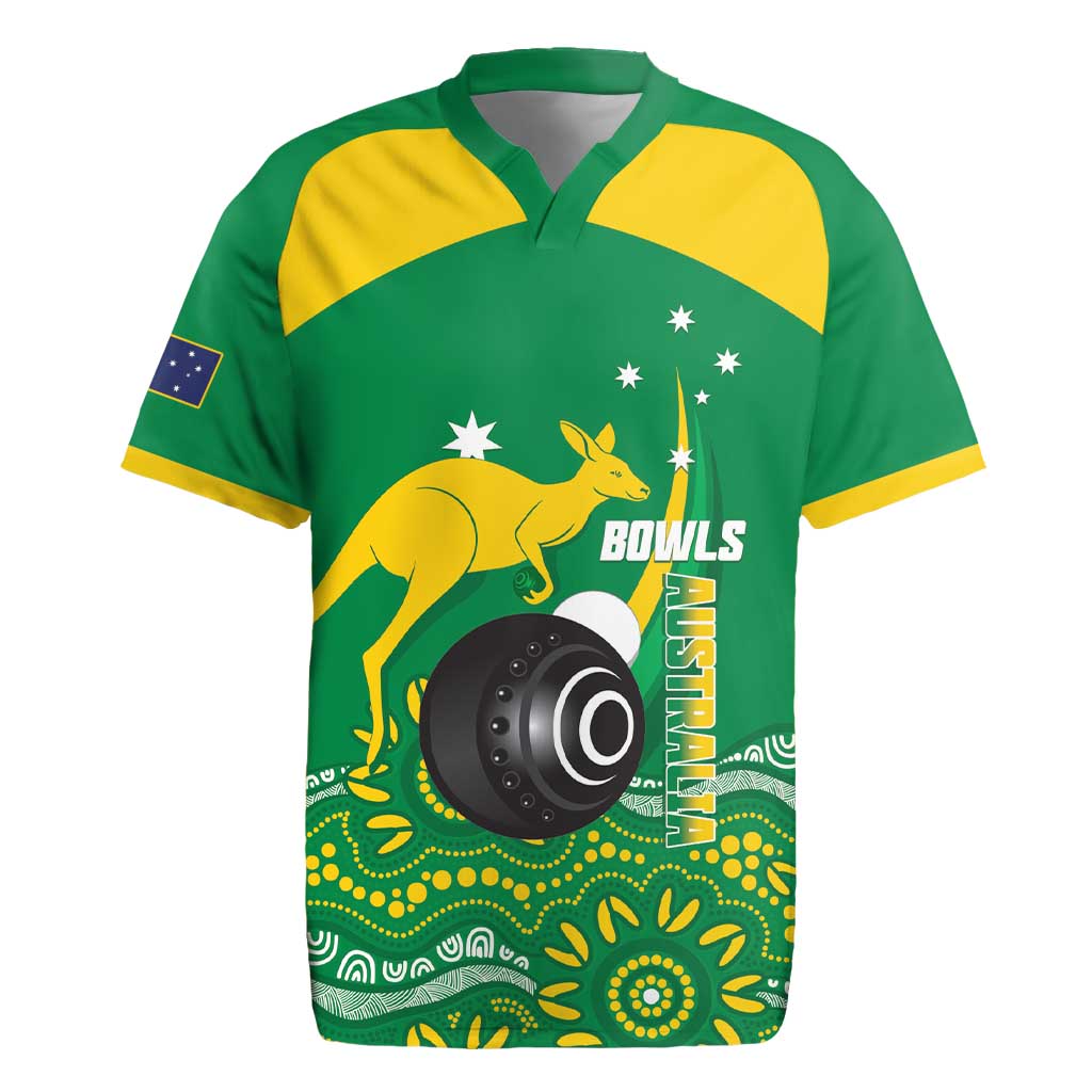 Custom Bowls Australia Rugby Jersey Aussie Kangaroo Aboriginal Art - Aussie Hoodie