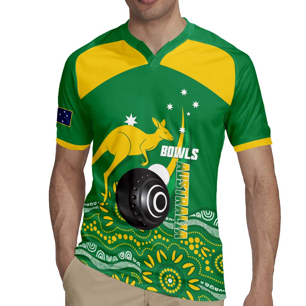 Custom Bowls Australia Rugby Jersey Aussie Kangaroo Aboriginal Art - Aussie Hoodie