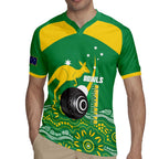 Custom Bowls Australia Rugby Jersey Aussie Kangaroo Aboriginal Art - Aussie Hoodie