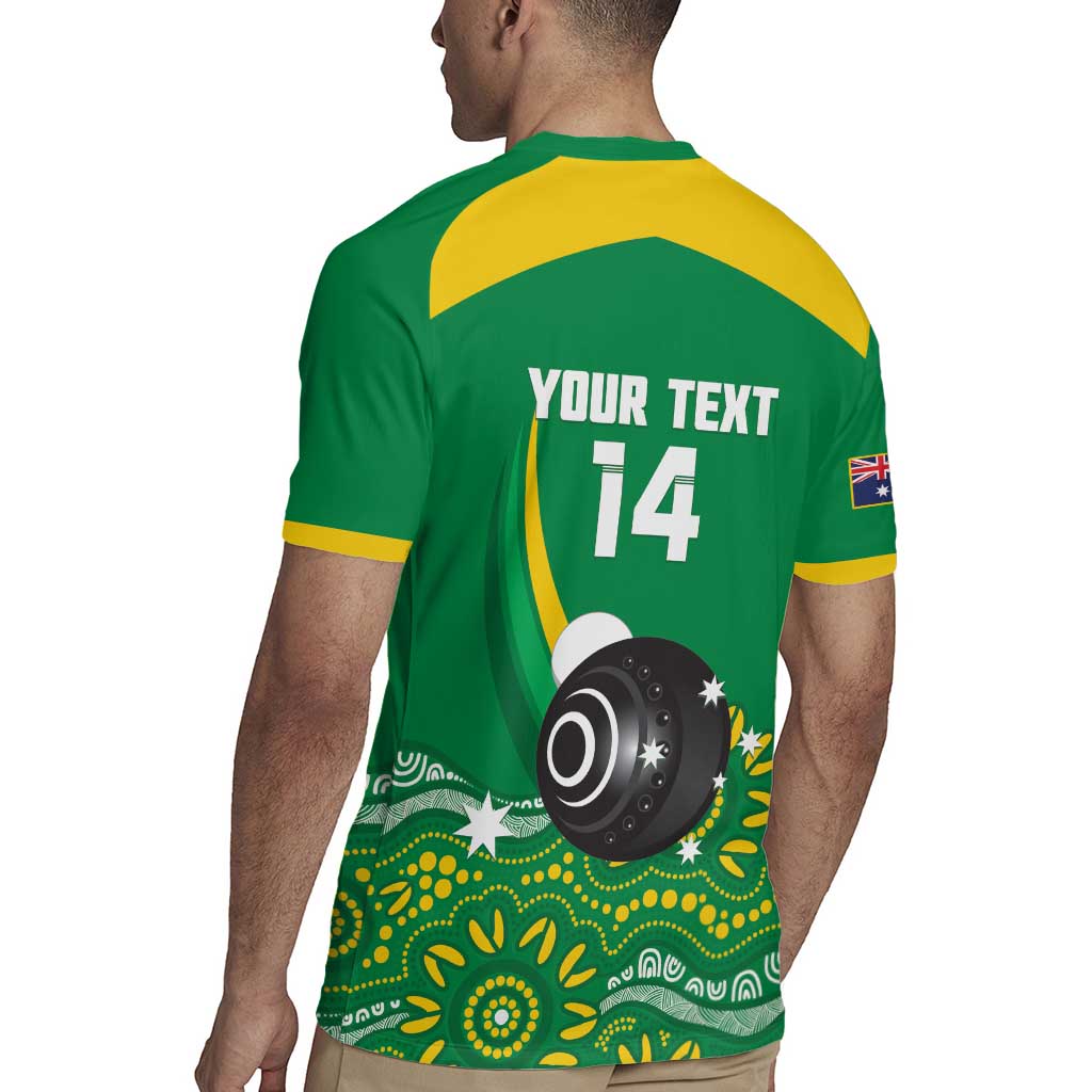 Custom Bowls Australia Rugby Jersey Aussie Kangaroo Aboriginal Art - Aussie Hoodie