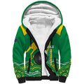 Custom Bowls Australia Sherpa Hoodie Aussie Kangaroo Aboriginal Art - Aussie Hoodie