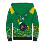Custom Bowls Australia Sherpa Hoodie Aussie Kangaroo Aboriginal Art - Aussie Hoodie