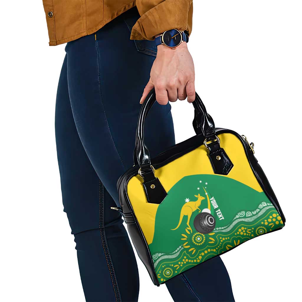 Custom Bowls Australia Shoulder Handbag Aussie Kangaroo Aboriginal Art - Aussie Hoodie