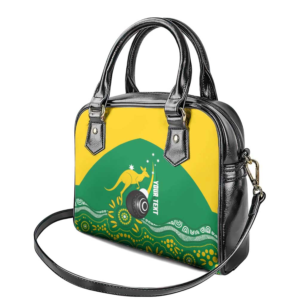 Custom Bowls Australia Shoulder Handbag Aussie Kangaroo Aboriginal Art - Aussie Hoodie