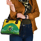 Custom Bowls Australia Shoulder Handbag Aussie Kangaroo Aboriginal Art - Aussie Hoodie