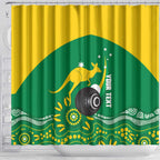 Custom Bowls Australia Shower Curtain Aussie Kangaroo Aboriginal Art - Aussie Hoodie