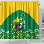Custom Bowls Australia Shower Curtain Aussie Kangaroo Aboriginal Art - Aussie Hoodie