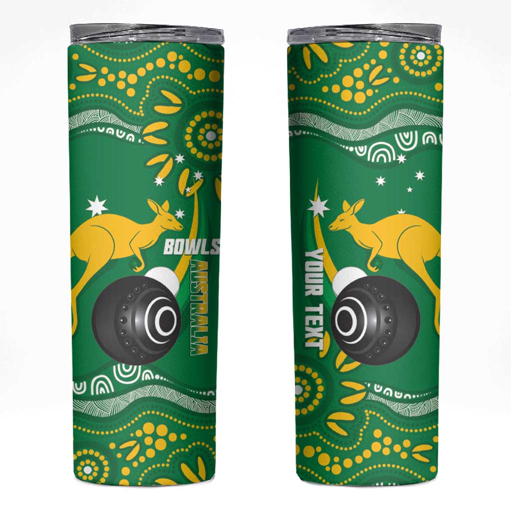 Custom Bowls Australia Skinny Tumbler Aussie Kangaroo Aboriginal Art - Aussie Hoodie
