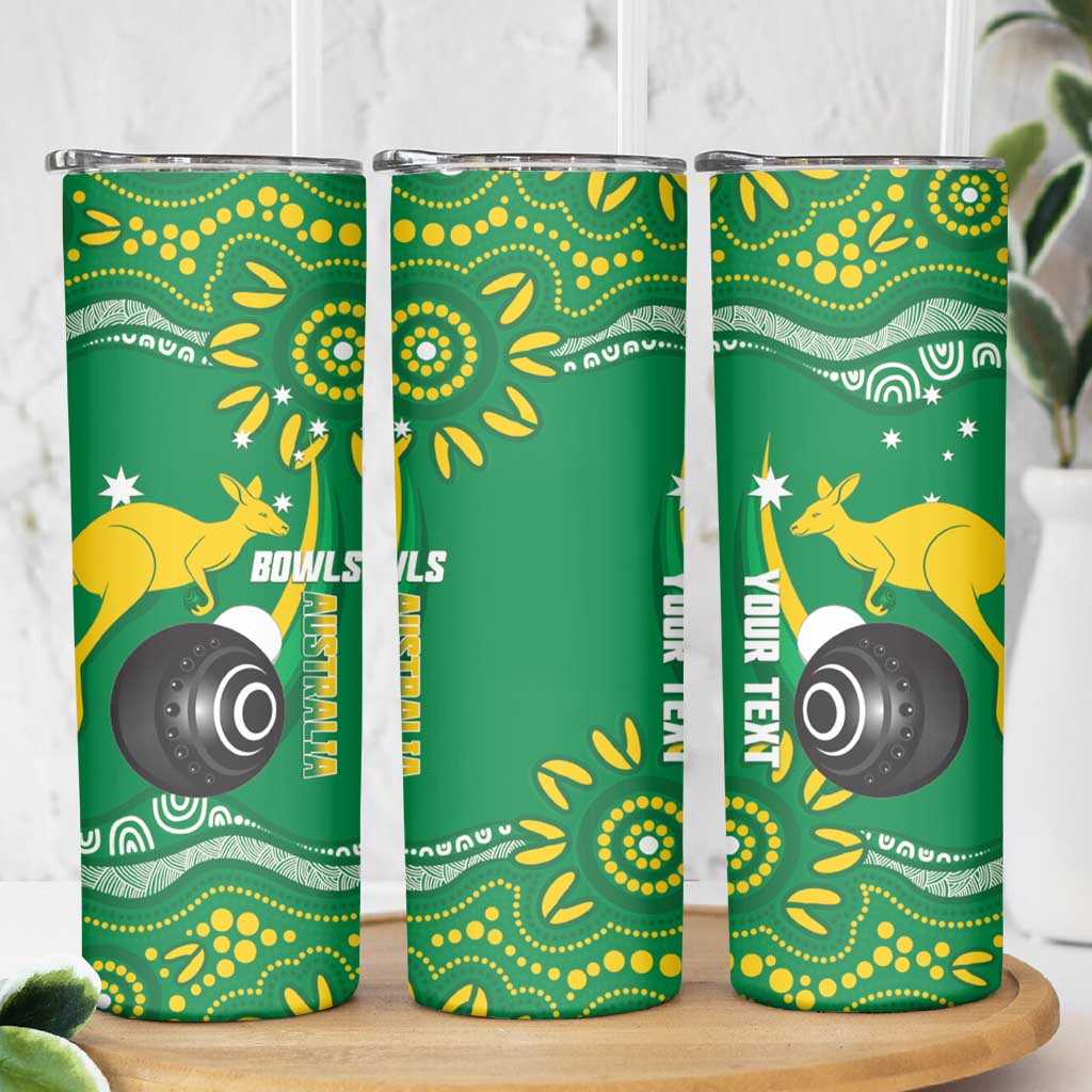 Custom Bowls Australia Skinny Tumbler Aussie Kangaroo Aboriginal Art - Aussie Hoodie