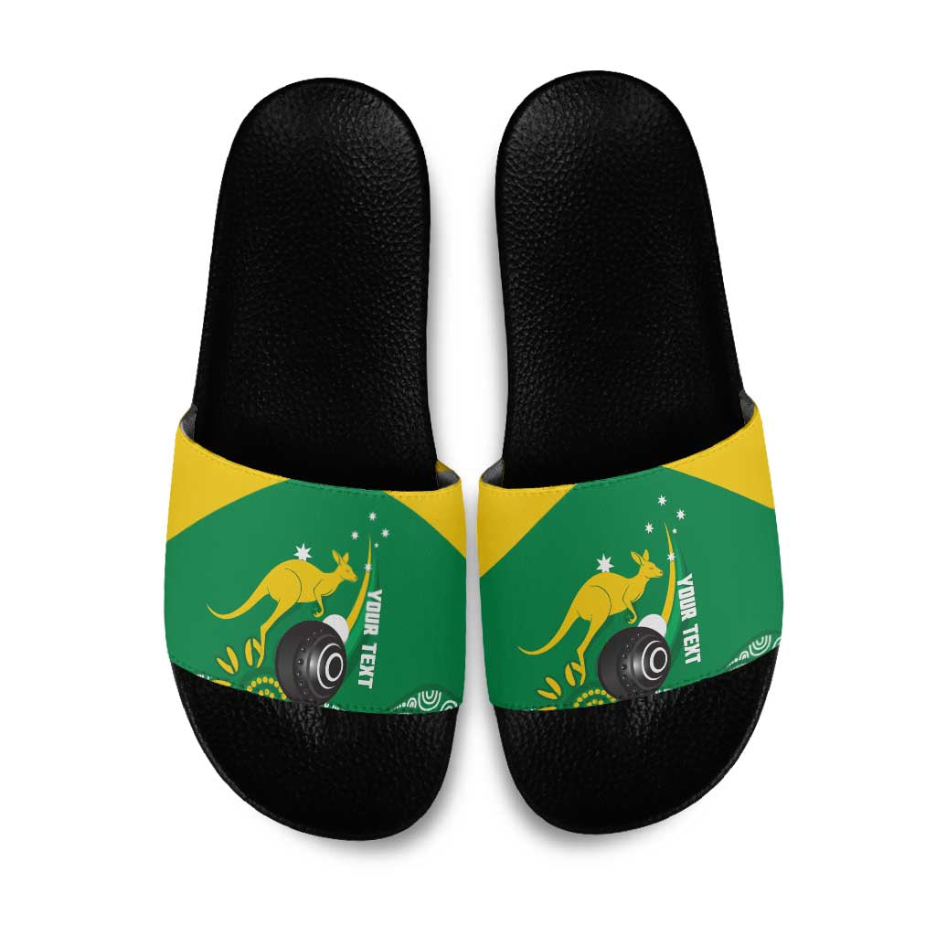 Custom Bowls Australia Slide Sandals Aussie Kangaroo Aboriginal Art - Aussie Hoodie