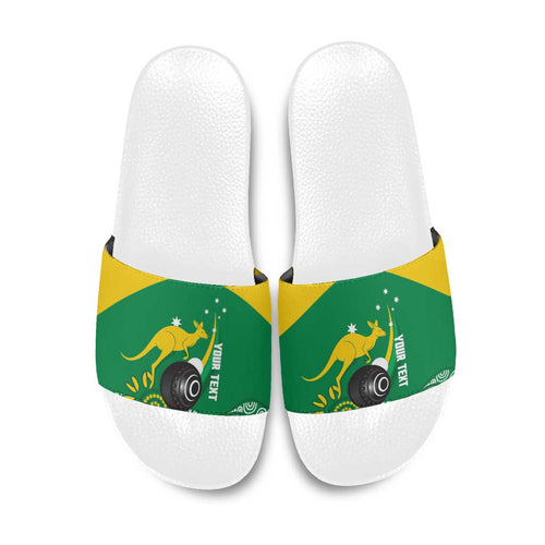 Custom Bowls Australia Slide Sandals Aussie Kangaroo Aboriginal Art - Aussie Hoodie