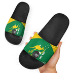 Custom Bowls Australia Slide Sandals Aussie Kangaroo Aboriginal Art - Aussie Hoodie
