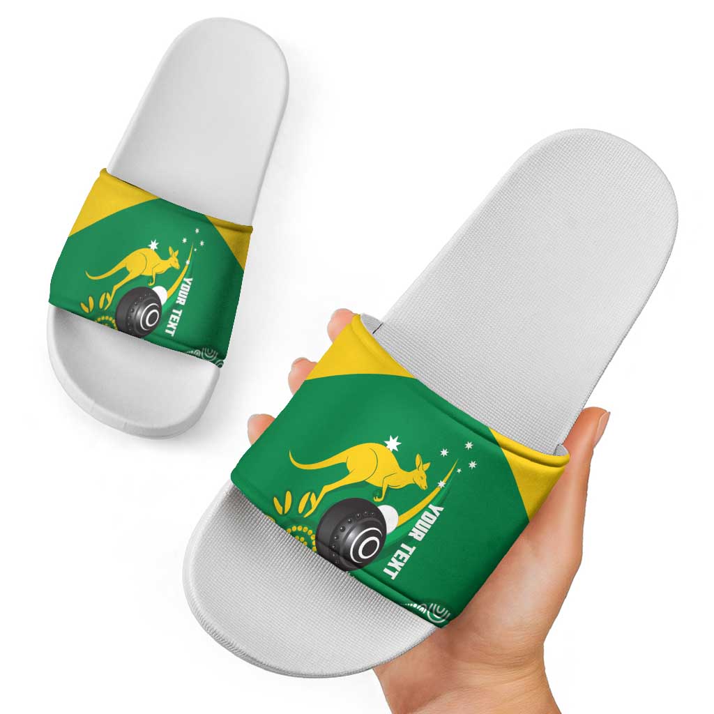 Custom Bowls Australia Slide Sandals Aussie Kangaroo Aboriginal Art - Aussie Hoodie