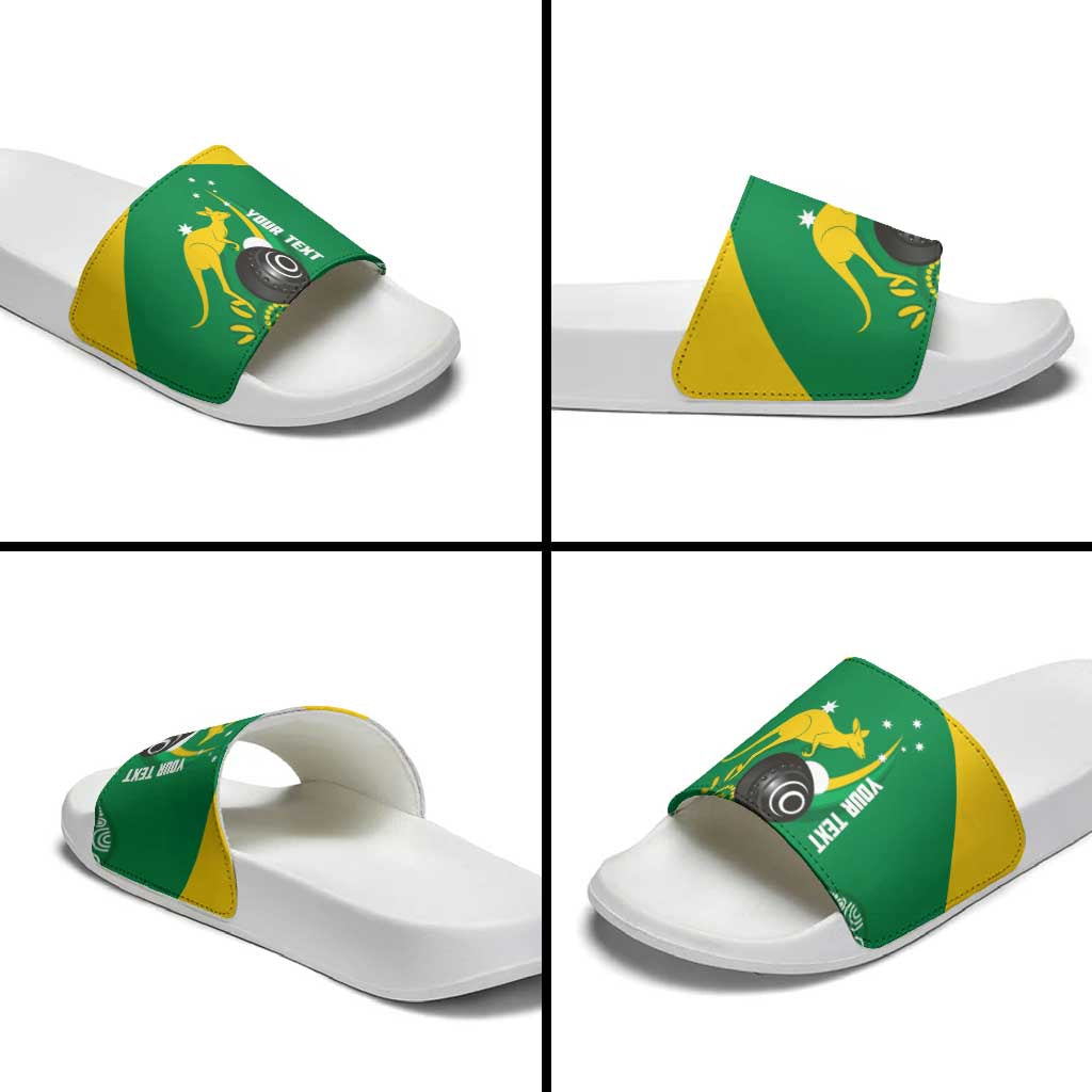 Custom Bowls Australia Slide Sandals Aussie Kangaroo Aboriginal Art - Aussie Hoodie
