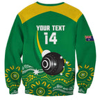 Custom Bowls Australia Sweatshirt Aussie Kangaroo Aboriginal Art - Aussie Hoodie