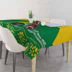 Custom Bowls Australia Tablecloth Aussie Kangaroo Aboriginal Art - Aussie Hoodie