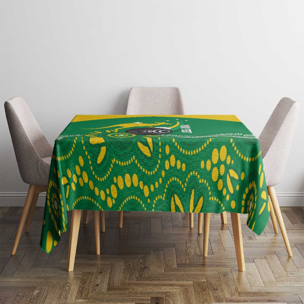 Custom Bowls Australia Tablecloth Aussie Kangaroo Aboriginal Art - Aussie Hoodie