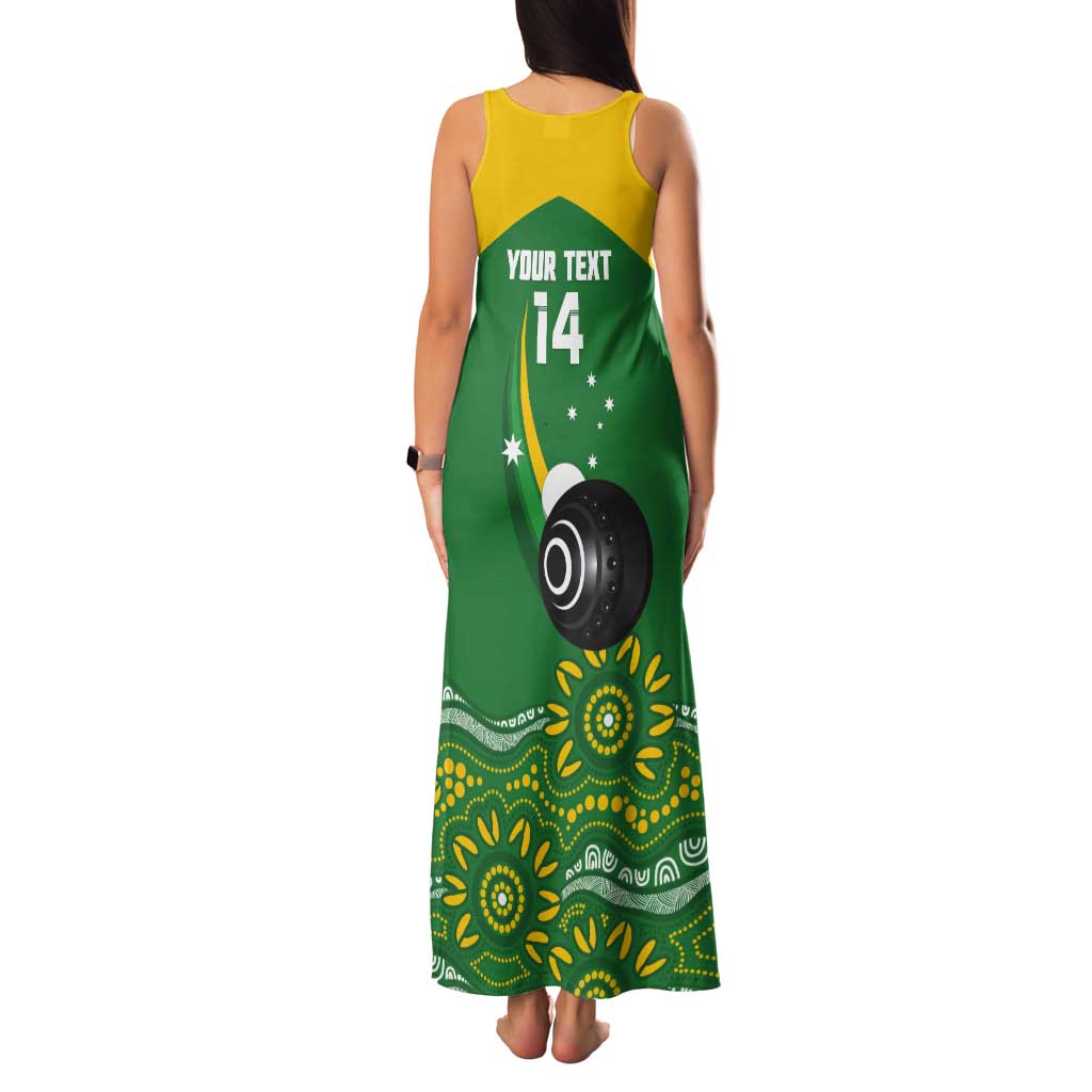 Custom Bowls Australia Tank Maxi Dress Aussie Kangaroo Aboriginal Art - Aussie Hoodie