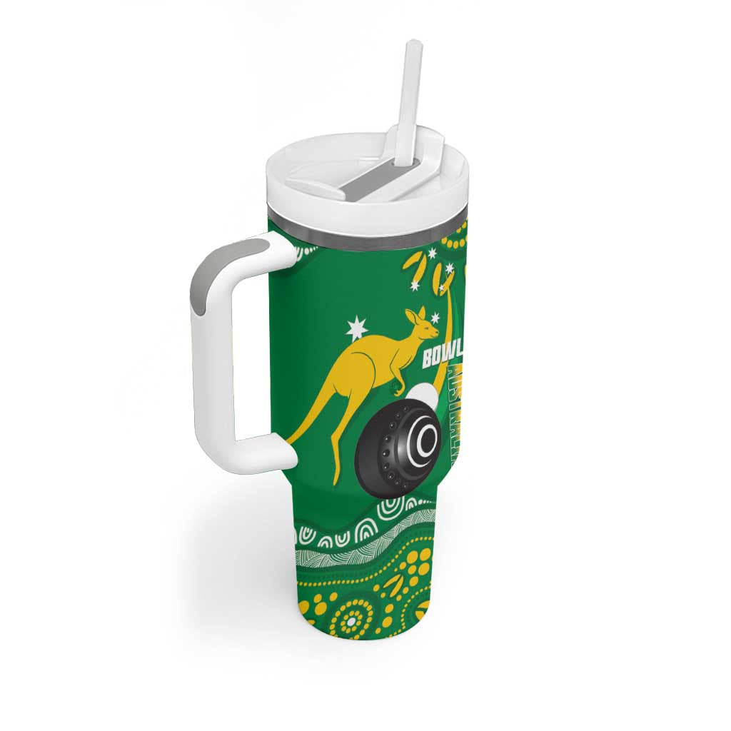 Custom Bowls Australia Tumbler With Handle Aussie Kangaroo Aboriginal Art - Aussie Hoodie