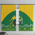 Custom Bowls Australia Window Curtain Aussie Kangaroo Aboriginal Art - Aussie Hoodie