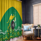 Custom Bowls Australia Window Curtain Aussie Kangaroo Aboriginal Art - Aussie Hoodie