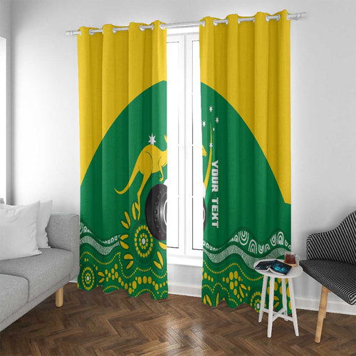 Custom Bowls Australia Window Curtain Aussie Kangaroo Aboriginal Art - Aussie Hoodie
