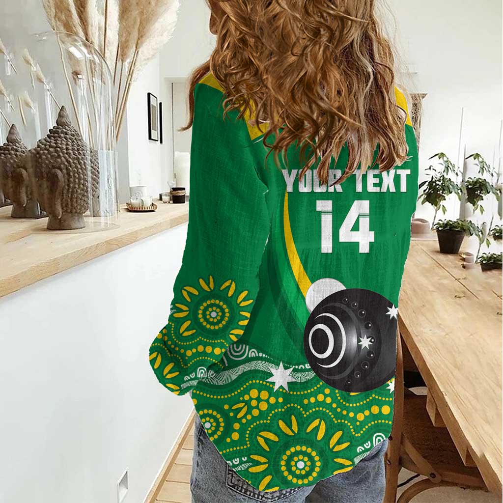 Custom Bowls Australia Women Casual Shirt Aussie Kangaroo Aboriginal Art - Aussie Hoodie