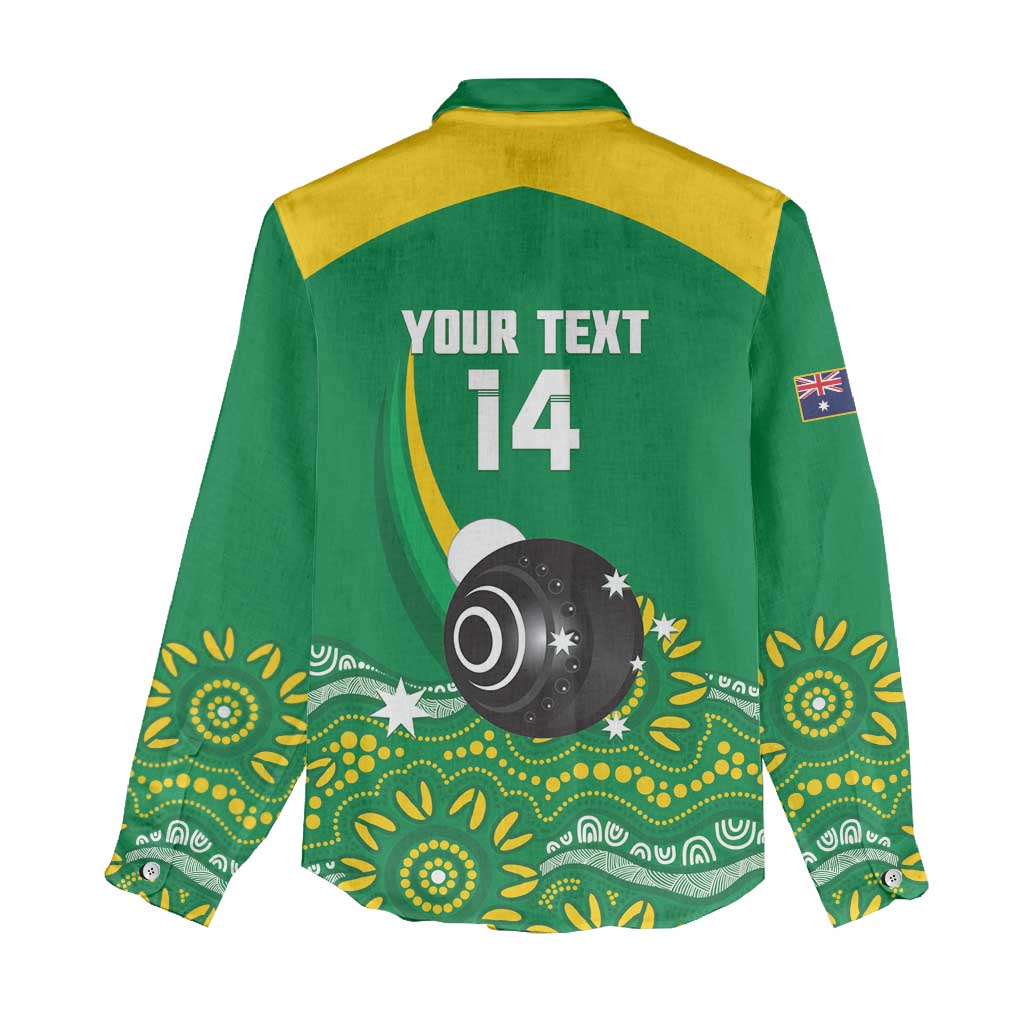 Custom Bowls Australia Women Casual Shirt Aussie Kangaroo Aboriginal Art - Aussie Hoodie