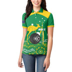 Custom Bowls Australia Women Polo Shirt Aussie Kangaroo Aboriginal Art - Aussie Hoodie
