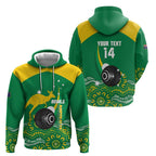 Custom Bowls Australia Zip Hoodie Aussie Kangaroo Aboriginal Art - Aussie Hoodie