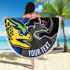 personalised-panthers-and-eels-beach-blanket-sporty-version