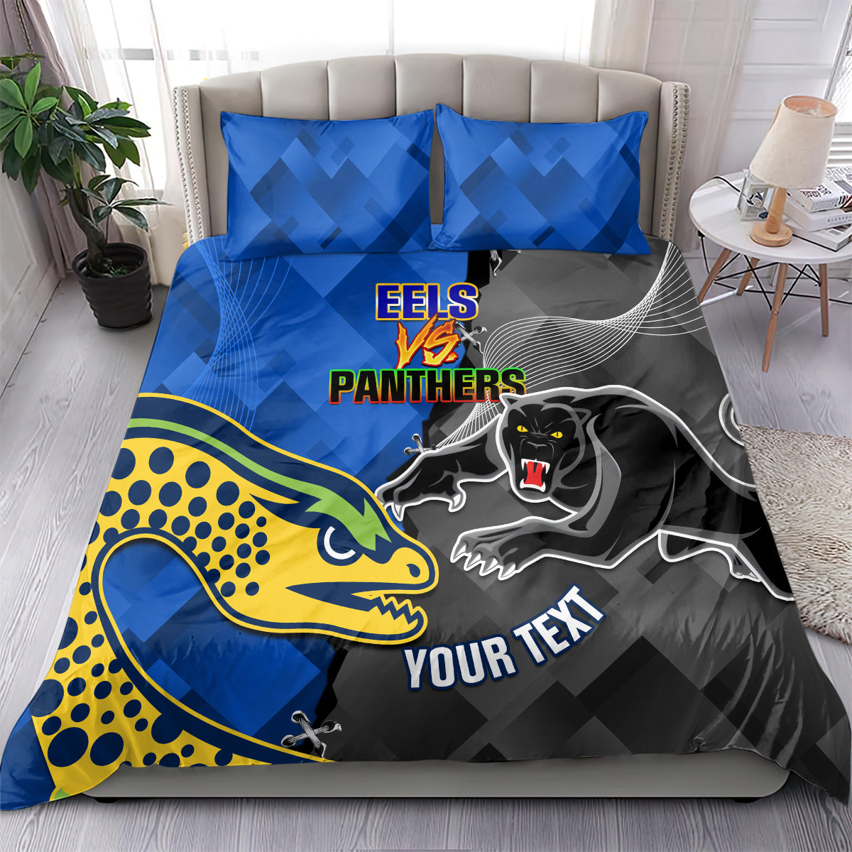 personalised-panthers-and-eels-bedding-set-sporty-version