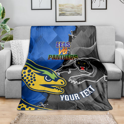 personalised-panthers-and-eels-blanket-sporty-version