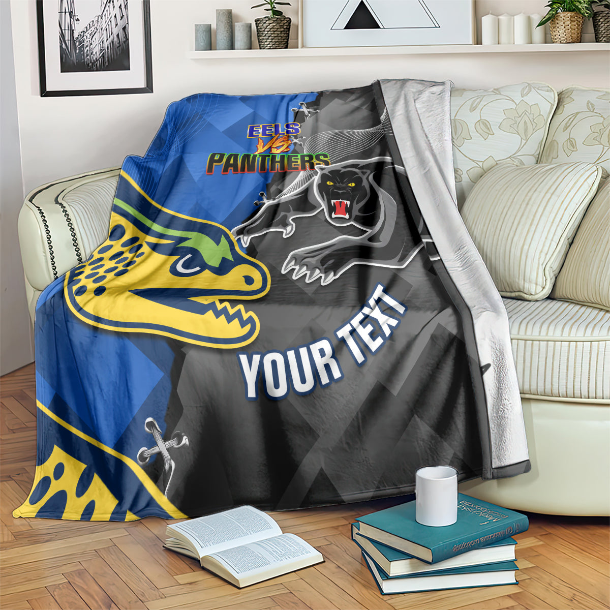 personalised-panthers-and-eels-blanket-sporty-version