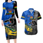 personalised-panthers-and-eels-couples-matching-long-sleeve-bodycon-dress-and-hawaiian-shirt-sporty-version