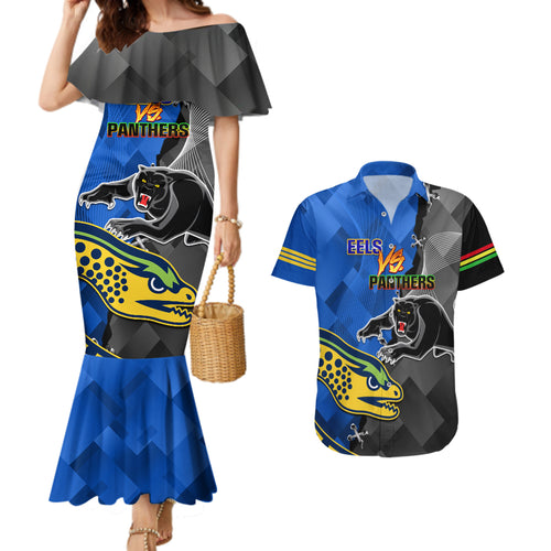 personalised-panthers-and-eels-couples-matching-mermaid-dress-and-hawaiian-shirt-sporty-version