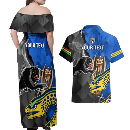 personalised-panthers-and-eels-couples-matching-off-shoulder-maxi-dress-and-hawaiian-shirt-sporty-version