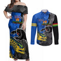 personalised-panthers-and-eels-couples-matching-off-shoulder-maxi-dress-and-long-sleeve-button-shirt-sporty-version