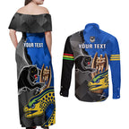 personalised-panthers-and-eels-couples-matching-off-shoulder-maxi-dress-and-long-sleeve-button-shirt-sporty-version