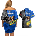 personalised-panthers-and-eels-couples-matching-off-shoulder-short-dress-and-hawaiian-shirt-sporty-version