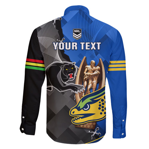 personalised-panthers-and-eels-family-matching-mermaid-dress-and-hawaiian-shirt-sporty-version