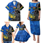 personalised-panthers-and-eels-family-matching-puletasi-dress-and-hawaiian-shirt-sporty-version