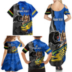 personalised-panthers-and-eels-family-matching-summer-maxi-dress-and-hawaiian-shirt-sporty-version