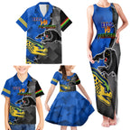 personalised-panthers-and-eels-family-matching-tank-maxi-dress-and-hawaiian-shirt-sporty-version