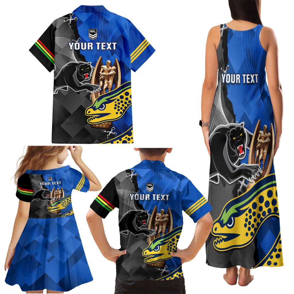 personalised-panthers-and-eels-family-matching-tank-maxi-dress-and-hawaiian-shirt-sporty-version
